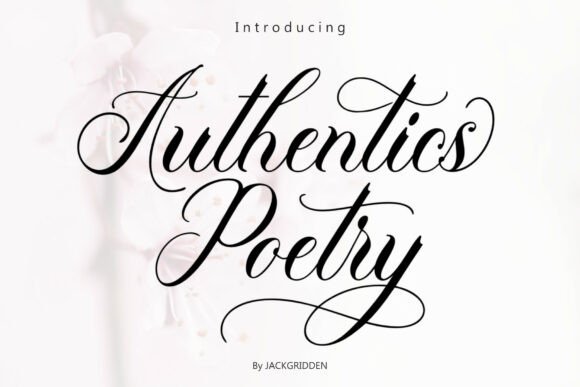 Authenticspoetry Typeface: Elevating Web Design with Elegant Script Typography