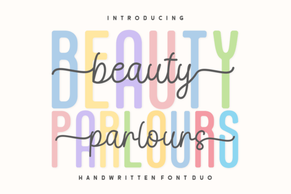 Beauty Parlours Duo: A Handwritten Font Pairing for Campaign Visuals