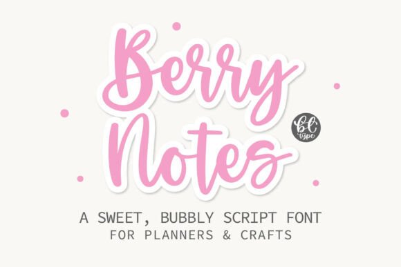 Berrynotes: A Playful Script Font for Modern Marketing Campaigns