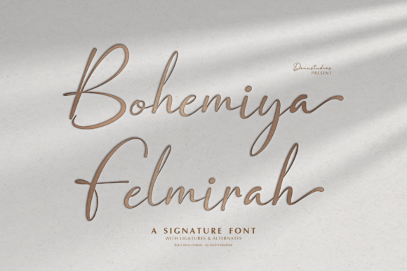 Bohemiya Felmirah: A Feminine Script Font for Elegant Web Design