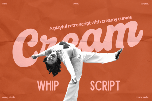 Cream Whip: A Retro Script Font for Modern Editorial Design