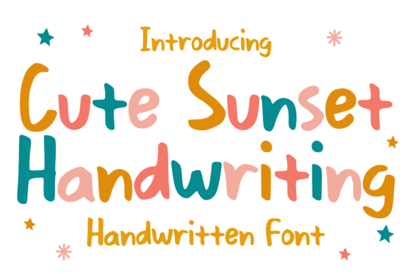 Cute Sunset Handwriting: A Playful Script Font for Editorial Charm