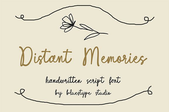 Distant Memories: A Handwritten Script Font for Elegant Editorial Design