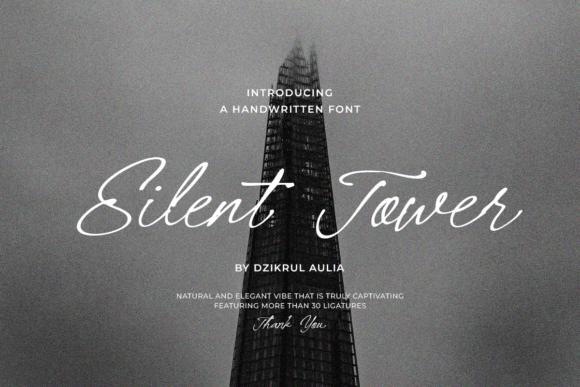 Elegant Handwritten Font for Modern Web Design: Silent Tower
