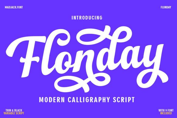 Flondayscript Regular: A Modern Script Font for Professional Branding