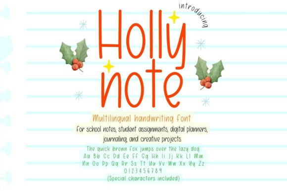 Holly Note Font: A Cozy Handwritten Typeface for Business Branding