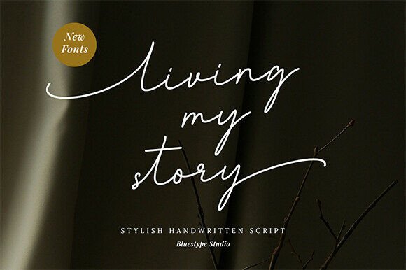 Living My Story: A Stylish Handwritten Font for Business Branding