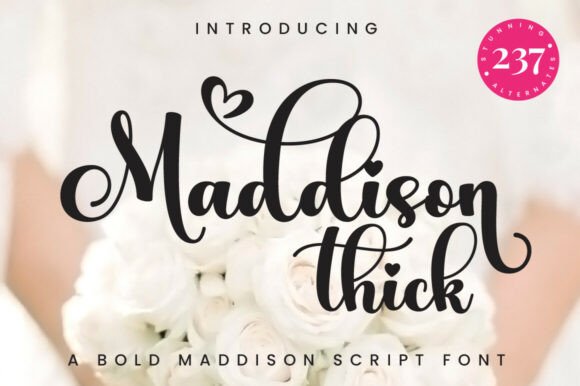 Maddison Thick: A Bold Script Font for Modern Editorial Design