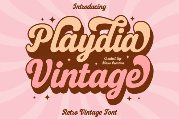 Playdia Vintage: A Retro Script Font That Elevates Digital Design