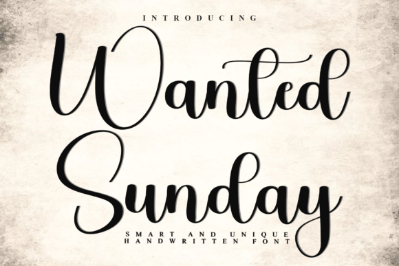 Wanted Sunday: A Versatile Script Font for Modern Editorial Design