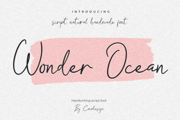 Wonder Ocean Font: Elevate Your Brand with Elegant Handwritten Style